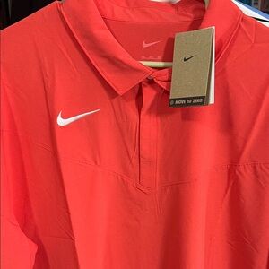 Nike Men's coral coaches dri fit Polo Shirt